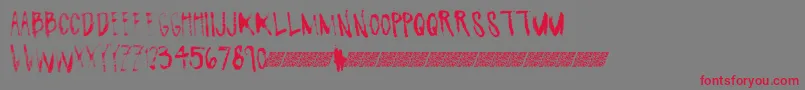 Flavormaker-Schriftart – Rote Schriften auf grauem Hintergrund