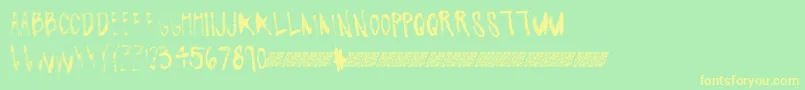 Flavormaker Font – Yellow Fonts on Green Background