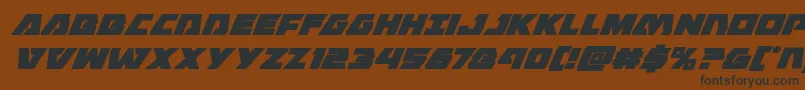 Eaglestrikesuperital-fontti – mustat fontit ruskealla taustalla