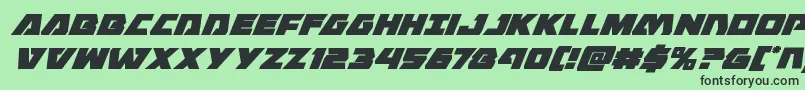 Eaglestrikesuperital-fontti – mustat fontit vihreällä taustalla