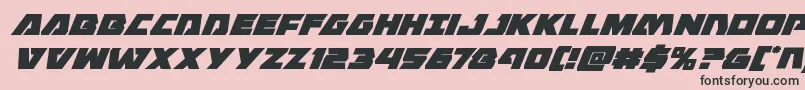 Шрифт Eaglestrikesuperital – чёрные шрифты на розовом фоне