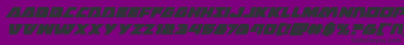 Шрифт Eaglestrikesuperital – чёрные шрифты на фиолетовом фоне