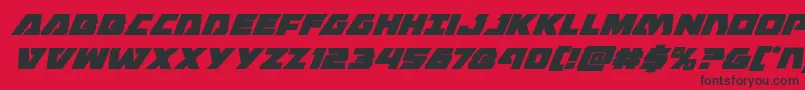 Eaglestrikesuperital Font – Black Fonts on Red Background
