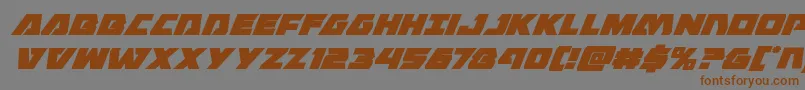 Шрифт Eaglestrikesuperital – коричневые шрифты на сером фоне