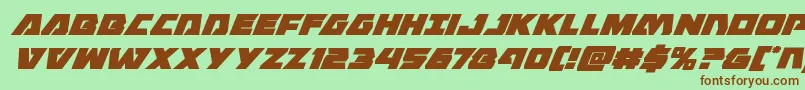Eaglestrikesuperital Font – Brown Fonts on Green Background