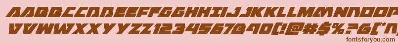 Шрифт Eaglestrikesuperital – коричневые шрифты на розовом фоне