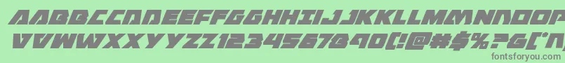 Eaglestrikesuperital Font – Gray Fonts on Green Background