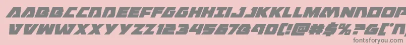 Eaglestrikesuperital-fontti – harmaat kirjasimet vaaleanpunaisella taustalla