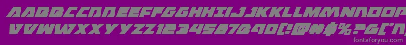 Шрифт Eaglestrikesuperital – серые шрифты на фиолетовом фоне