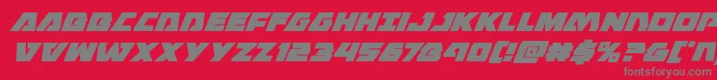 フォントEaglestrikesuperital – 赤い背景に灰色の文字