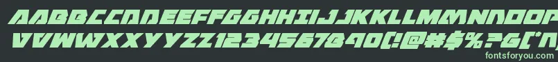 Eaglestrikesuperital Font – Green Fonts on Black Background