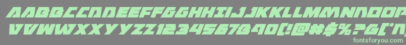 Eaglestrikesuperital Font – Green Fonts on Gray Background