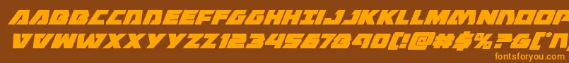 Шрифт Eaglestrikesuperital – оранжевые шрифты на коричневом фоне