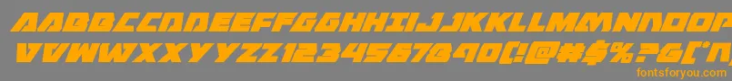 Eaglestrikesuperital Font – Orange Fonts on Gray Background