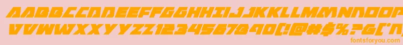 Шрифт Eaglestrikesuperital – оранжевые шрифты на розовом фоне