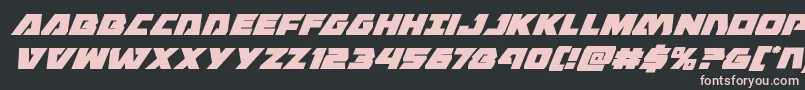 Eaglestrikesuperital Font – Pink Fonts on Black Background