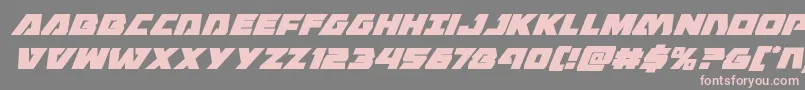 フォントEaglestrikesuperital – 灰色の背景にピンクのフォント