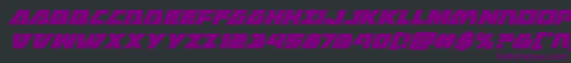Шрифт Eaglestrikesuperital – фиолетовые шрифты на чёрном фоне