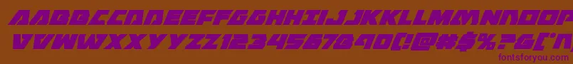 Шрифт Eaglestrikesuperital – фиолетовые шрифты на коричневом фоне