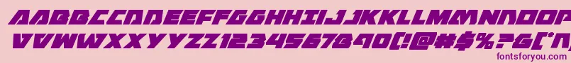 フォントEaglestrikesuperital – ピンクの背景に紫のフォント