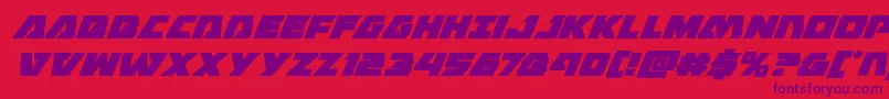 Eaglestrikesuperital Font – Purple Fonts on Red Background