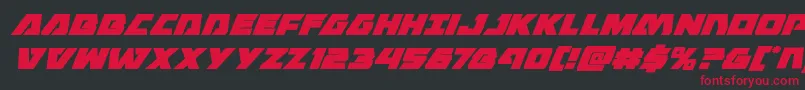 Шрифт Eaglestrikesuperital – красные шрифты на чёрном фоне