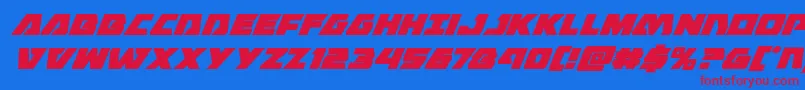 Eaglestrikesuperital-fontti – punaiset fontit sinisellä taustalla