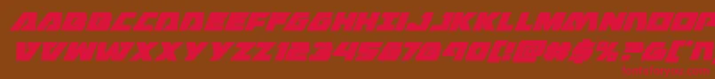 Eaglestrikesuperital Font – Red Fonts on Brown Background