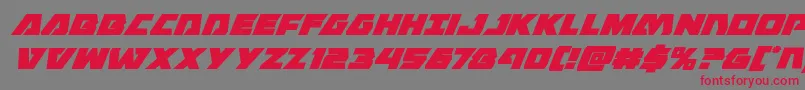 Eaglestrikesuperital Font – Red Fonts on Gray Background
