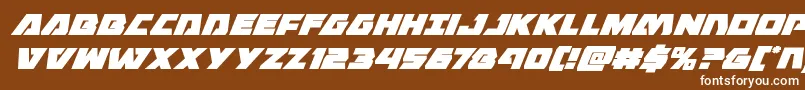 Eaglestrikesuperital Font – White Fonts on Brown Background