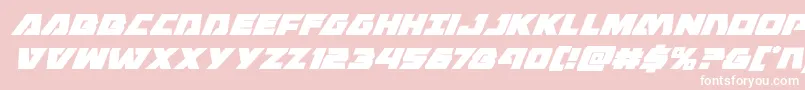 Шрифт Eaglestrikesuperital – белые шрифты на розовом фоне