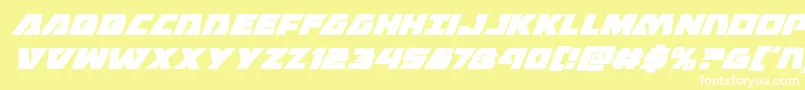フォントEaglestrikesuperital – 黄色い背景に白い文字