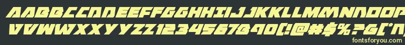 Eaglestrikesuperital Font – Yellow Fonts on Black Background