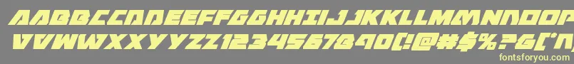 Eaglestrikesuperital Font – Yellow Fonts on Gray Background