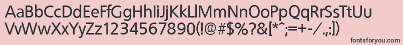 QuebecserialMediumRegular Font – Black Fonts on Pink Background