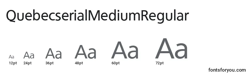 Размеры шрифта QuebecserialMediumRegular