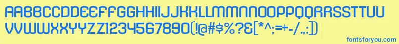 KleptocracyTitlingExRg Font – Blue Fonts on Yellow Background