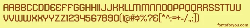 Шрифт KleptocracyTitlingExRg – коричневые шрифты на жёлтом фоне