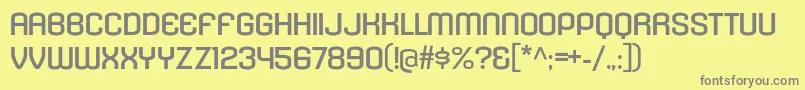 フォントKleptocracyTitlingExRg – 黄色の背景に灰色の文字