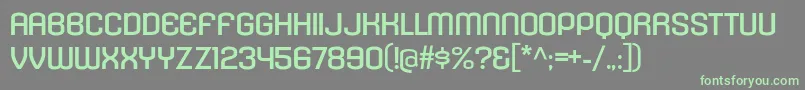 フォントKleptocracyTitlingExRg – 灰色の背景に緑のフォント