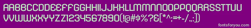 KleptocracyTitlingExRg Font – Green Fonts on Purple Background