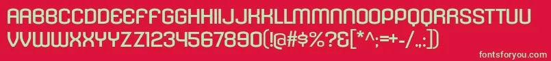 フォントKleptocracyTitlingExRg – 赤い背景に緑の文字