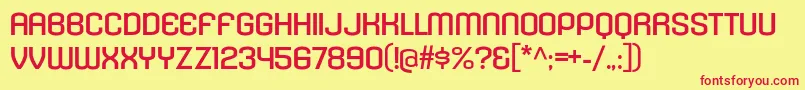 KleptocracyTitlingExRg Font – Red Fonts on Yellow Background