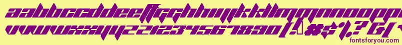 PlanetKosmos Font – Purple Fonts on Yellow Background