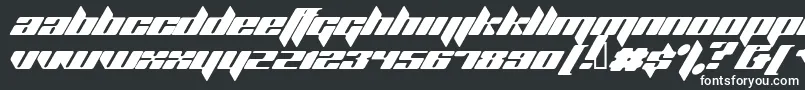 Шрифт PlanetKosmos – белые шрифты на чёрном фоне