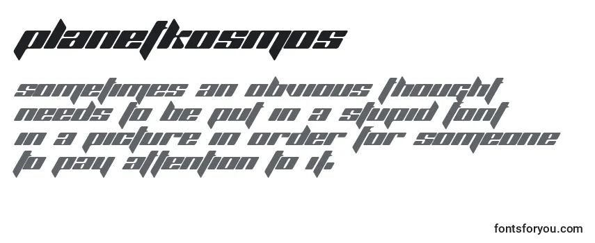 Review of the PlanetKosmos Font