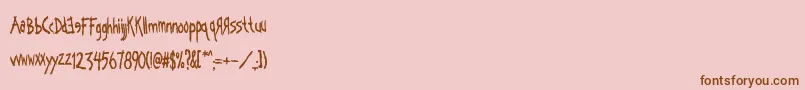 Saiba mais sobre a fonte Kornography Fonte Kornography – fontes marrons em um fundo rosa