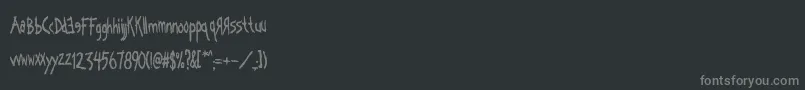 Kornography Font – Gray Fonts on Black Background
