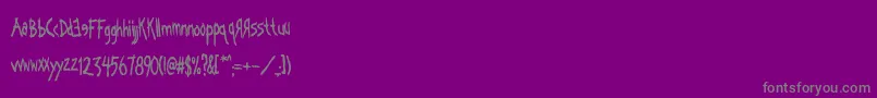 Police Kornography – polices grises sur fond violet