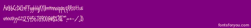 Kornography Font – Pink Fonts on Purple Background